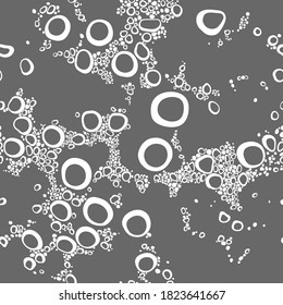 Aqua stylish texture with bubbles, pop-up bubbles pattern, sparkling water. Vector seamless background for printing on fabric