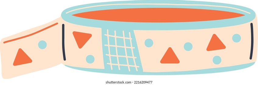 Aqua tape roll bright cute stationery illustration
