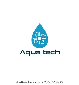 Aqua Tech Logo Simple Design