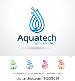 Aqua Technology Logo Template Design Vector