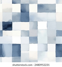 Aqua Terra Braun Französisch Grau Weiß Abstrakte geometrische Aquarell Skandinavisches Design Nahtloses Muster Bildschirmhintergrund Vorhang Bettwäsche Polsterung Pastellhintergrund Vektorgrafik