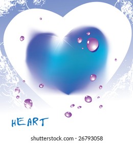 aqua vector heart