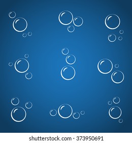 Aqua, water background pattern. Underwater illustration. Vector art.