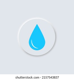 Aqua, icono del vector de caída de agua