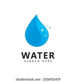 Aqua water logo design. Water drop vector logo