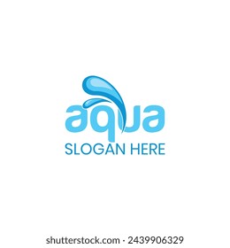 Aqua Water Logo Design Vektor 