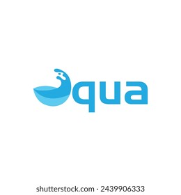 Aqua Water Logo Design Vektor 