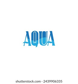 Aqua Water Logo Design Vektor 