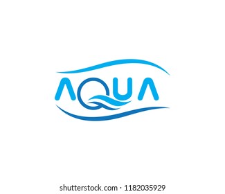 Aqua ,Water Wave Symbol And Icon Logo Template Vector