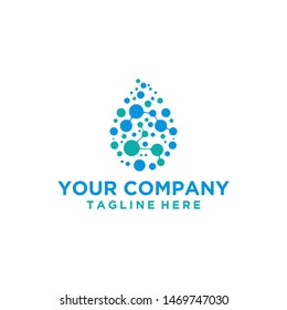 aqua watter technology logo vector