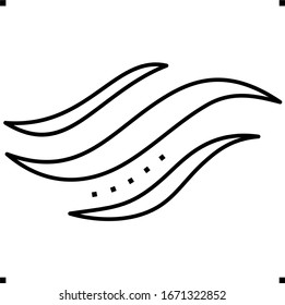 Aqua wave swoosh logo in outlines. 