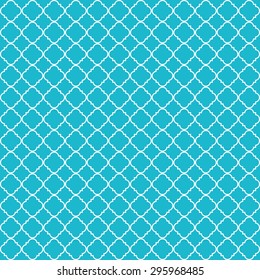 Aqua & White Islamic Pattern, Seamless Texture Background