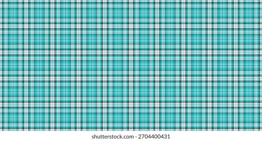 Aqua und weiß kariertes nahtloses Muster. Klassisches Textildesign aus Tartan. Ideal für Hintergründe, Kleidung oder Dekorpapier. Vielseitige Textur.