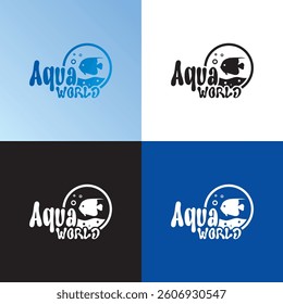 AQUA WORLD store logo design