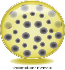 Aqua Yellow Bug Web Button