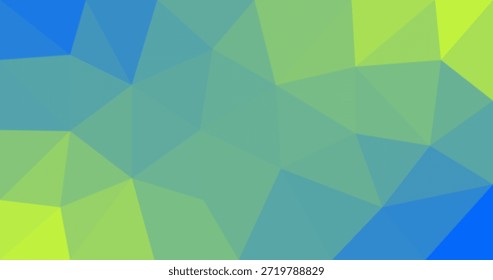 Fondo de triángulos amarillos de Aqua en estilo Origami con diseño de polígono bajo