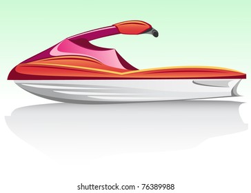 aquabike  vector illustration