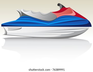 aquabike  vector illustration