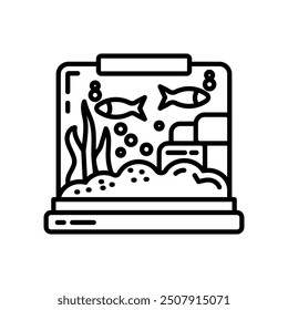 Aquaculture Outline Icon, Vector illustration