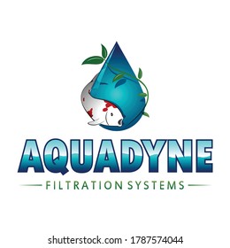 Aquadine filtration system illustration vector