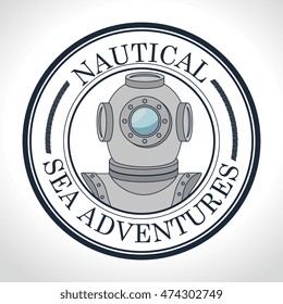 aqualung antique diving icon vector illustration graphic
