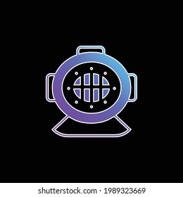 Aqualung blue gradient vector icon
