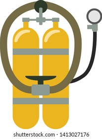 Aqualung geometric illustration isolated on background