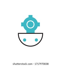 aqualung icon modern vector illustration. isolated on white background