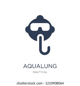 Aqualung icon. Trendy flat vector Aqualung icon on white background from Nautical collection, vector illustration can be use for web and mobile, eps10