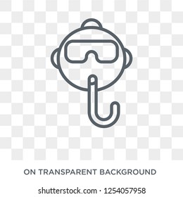 Aqualung icon. Trendy flat vector Aqualung icon on transparent background from Nautical collection. High quality filled Aqualung symbol use for web and mobile