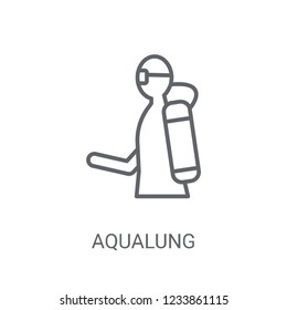 Aqualung icon. Trendy Aqualung logo concept on white background from Nautical collection. Suitable for use on web apps, mobile apps and print media.