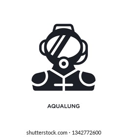 aqualung isolated icon. simple element illustration from nautical concept icons. aqualung editable logo sign symbol design on white background. can be use for web and mobile