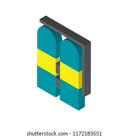 Aqualung isometric left top view 3D icon