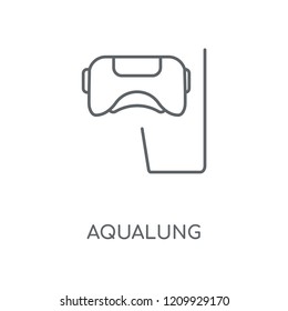 Aqualung linear icon. Aqualung concept stroke symbol design. Thin graphic elements vector illustration, outline pattern on a white background, eps 10.