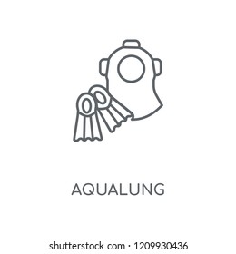 Aqualung linear icon. Aqualung concept stroke symbol design. Thin graphic elements vector illustration, outline pattern on a white background, eps 10.