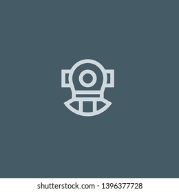 Aqualung vector icon. Aqualung concept stroke symbol design. Thin graphic elements vector illustration, outline pattern for your web site design, logo, UI. EPS 10.