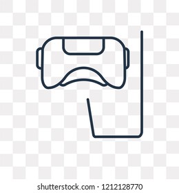 Aqualung vector outline icon isolated on transparent background, high quality linear Aqualung transparency concept can be used web and mobile