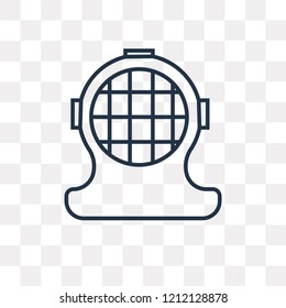 Aqualung vector outline icon isolated on transparent background, high quality linear Aqualung transparency concept can be used web and mobile