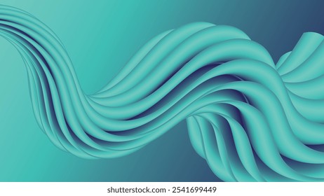 Aguamarina abstracta con efecto 3D. Excelente fondo para decorar páginas en redes sociales, carteles, presentaciones, publicidad exterior y otros tus proyectos. Vector.