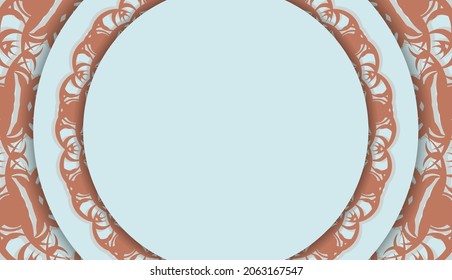 Aquamarine background with luxurious coral ornaments and space for text
