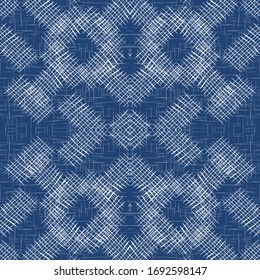 Aquamarine Cell Fall Vector Seamless Pattern. Cornflower Tablecloth Tartan Backdrop. Modern Grid Illustration. Cloud Check Structure Design.