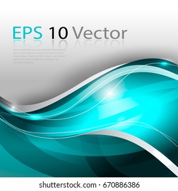 Aquamarine Digital Background Template for Web Design. Vector Illustration