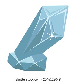 El vector 2d de la gema Aquamarine está listo para uso digital 