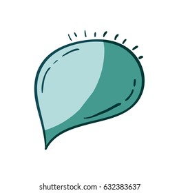 aquamarine hand drawn oval speech vector illustration