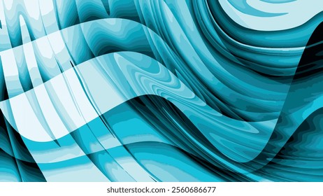 Aquamarine marble wallpaper. An excellent background for designing social media pages, posters, presentations, outdoor advertising and your other projects. Vector.