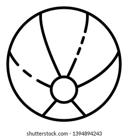 Aquapark ball icon. Outline aquapark ball vector icon for web design isolated on white background