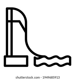 Aquapark slide icon. Outline Aquapark slide vector icon for web design isolated on white background
