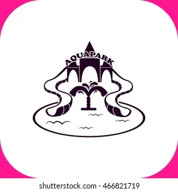Aquapark vector icon on white background.