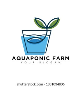 aquaponic logo, modern and simple