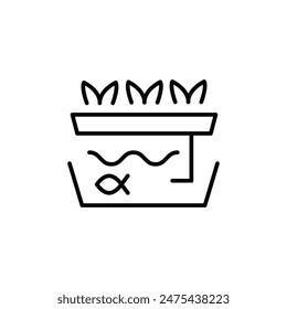 Aquaponics icon. Simple aquaponics icon for social media, app, and web design. Vector illustration.